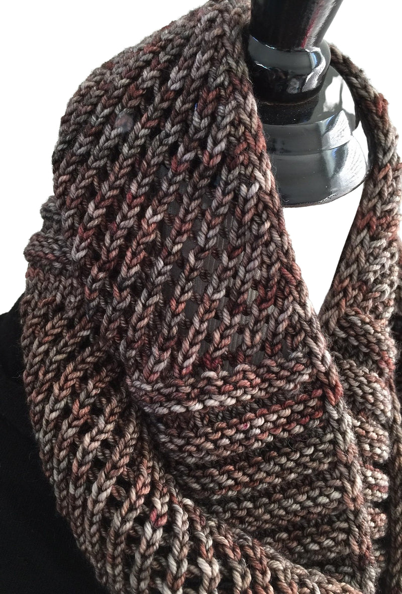 Stitch School Scarf (2 sks Serenity Worsted Wrought Iron + pattern)